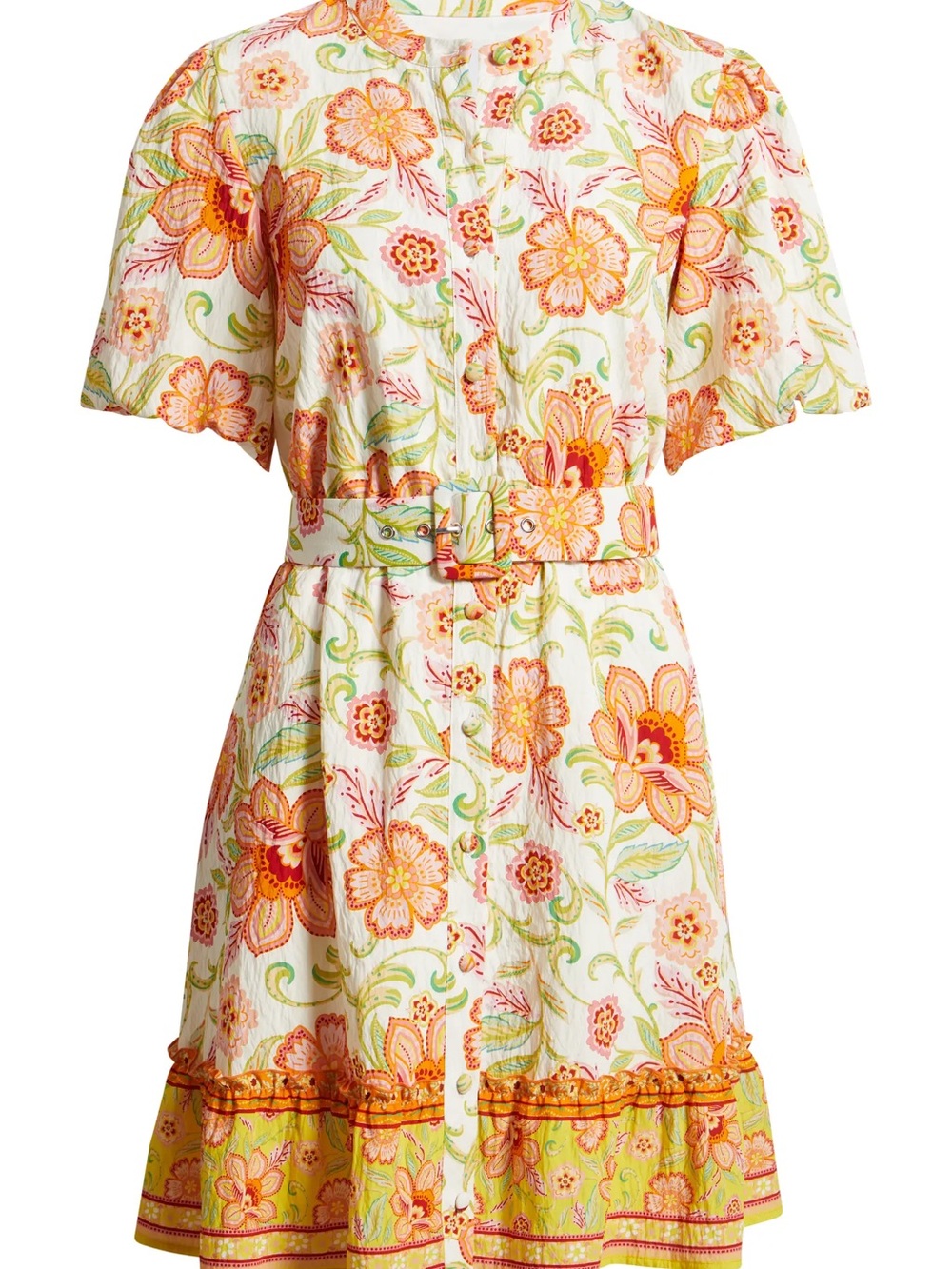 Sam Edelman Sunkissed Puff Sleeve Shirt Dress, Size 10